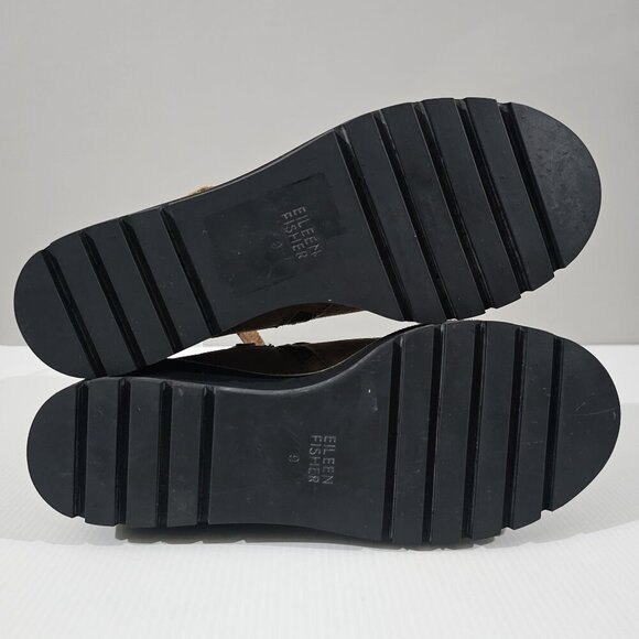 Eileen Fisher Cargo Ankle Boot Womens 9 Brown Suede Platform Wedge Comfort NEW - Picture 11 of 13